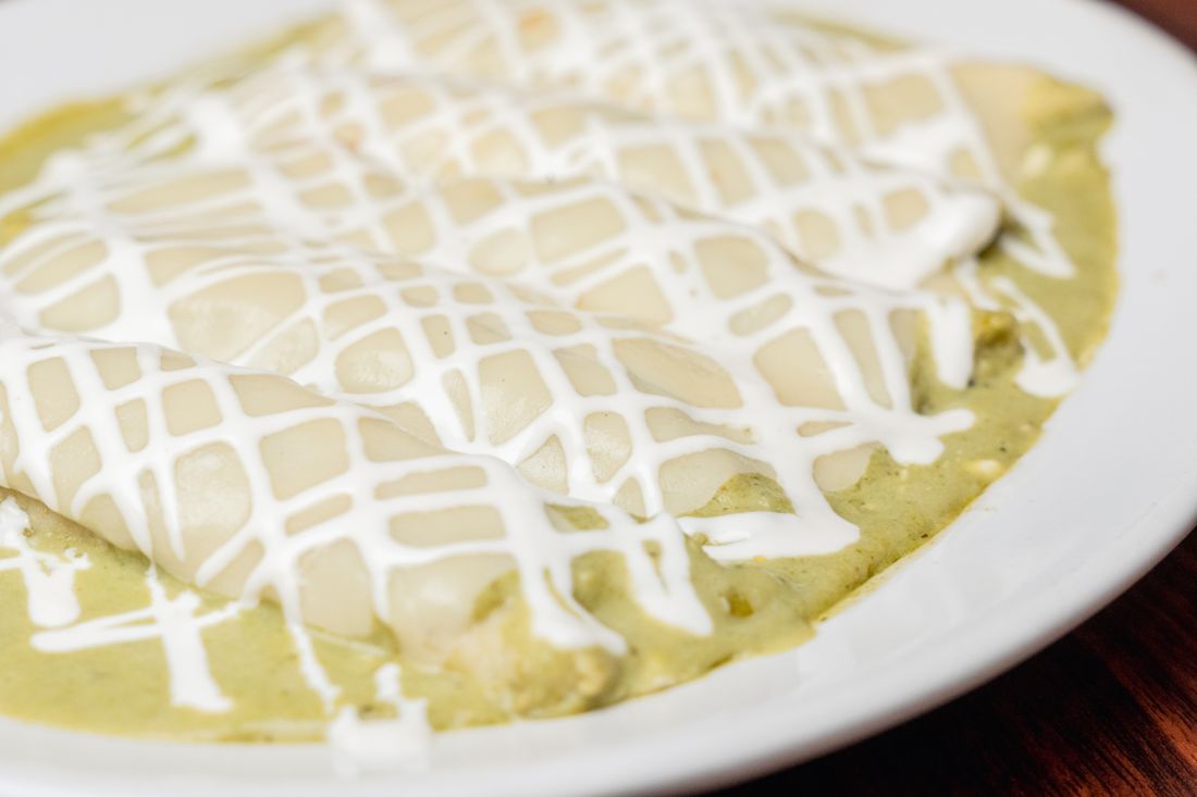 Enchiladas Suizas de Café El Alba